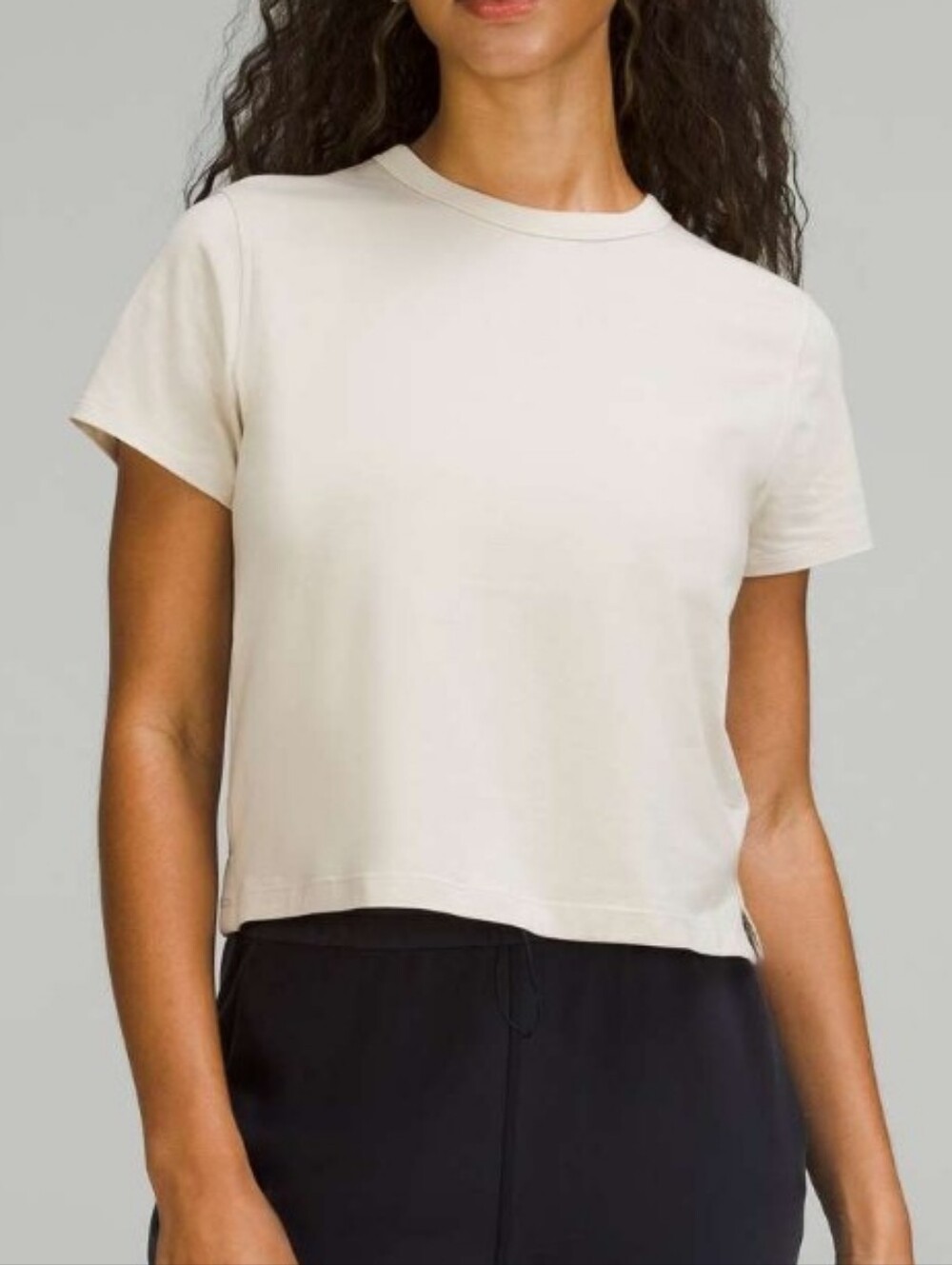 ​✨ Lululemon Classic-Fit Cotton-Blend Tee In Natural Ivory EUC ✨